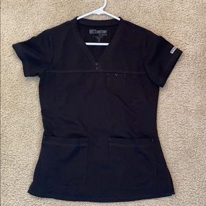 Black Greys Anatomy Scrub Top